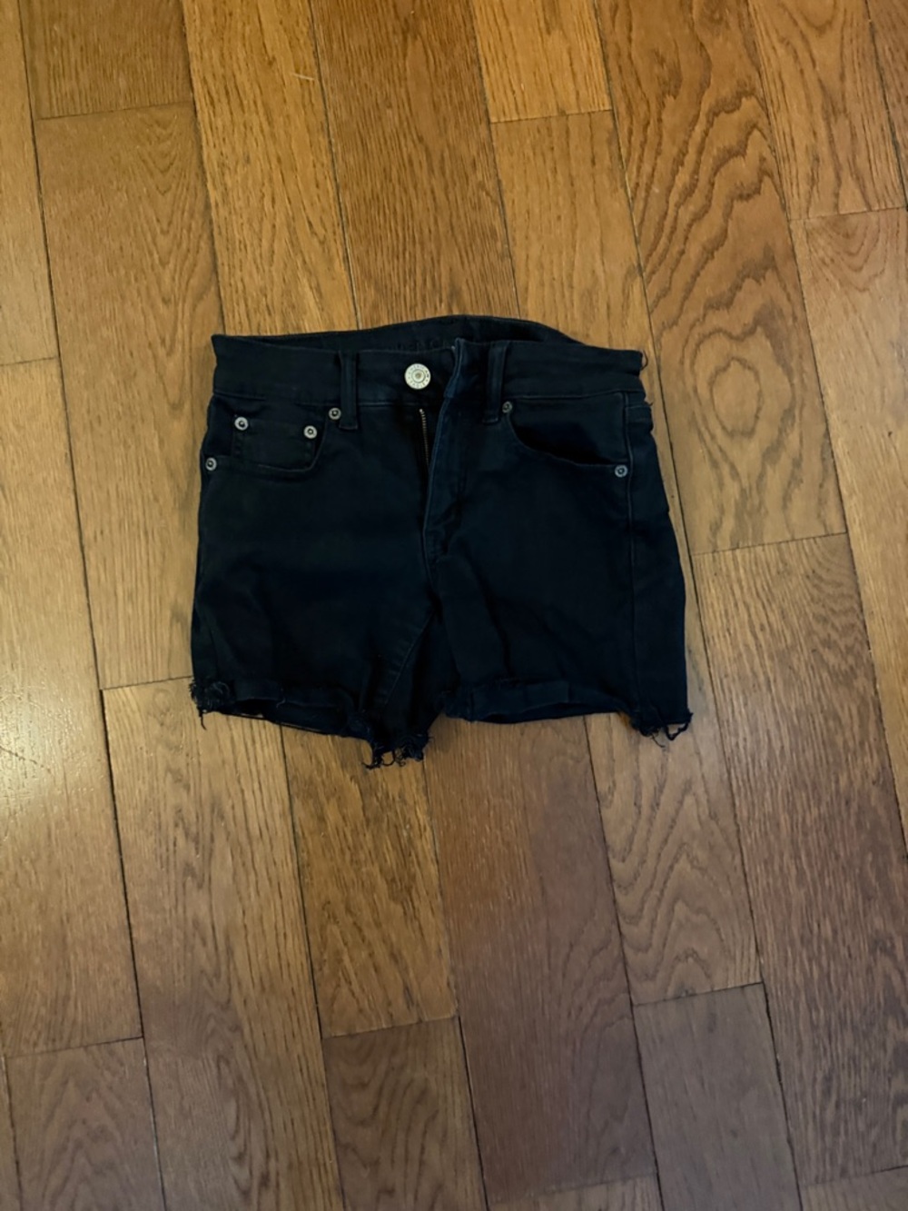 American Eagle Outfitters Black Denim Cutoff Shorts
